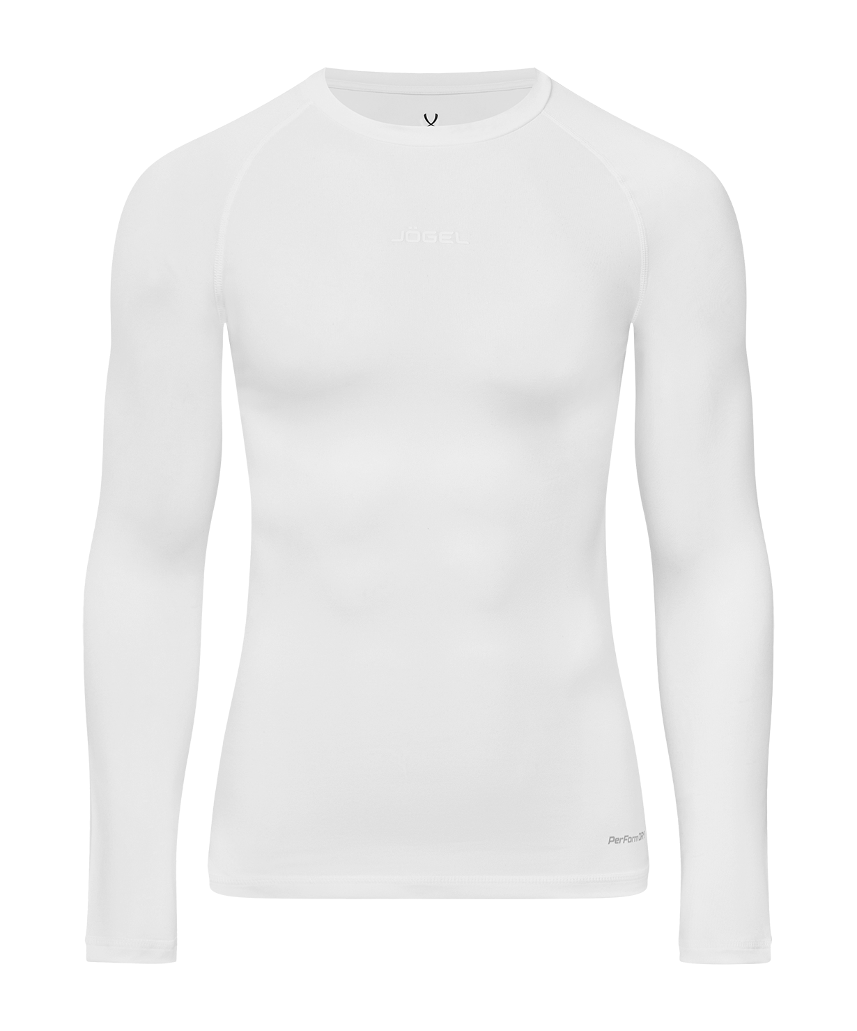 фото Jögel Футболка компрессионная с длинным рукавом PerFormDRY Baselayer LS Tee, белый Football-54 