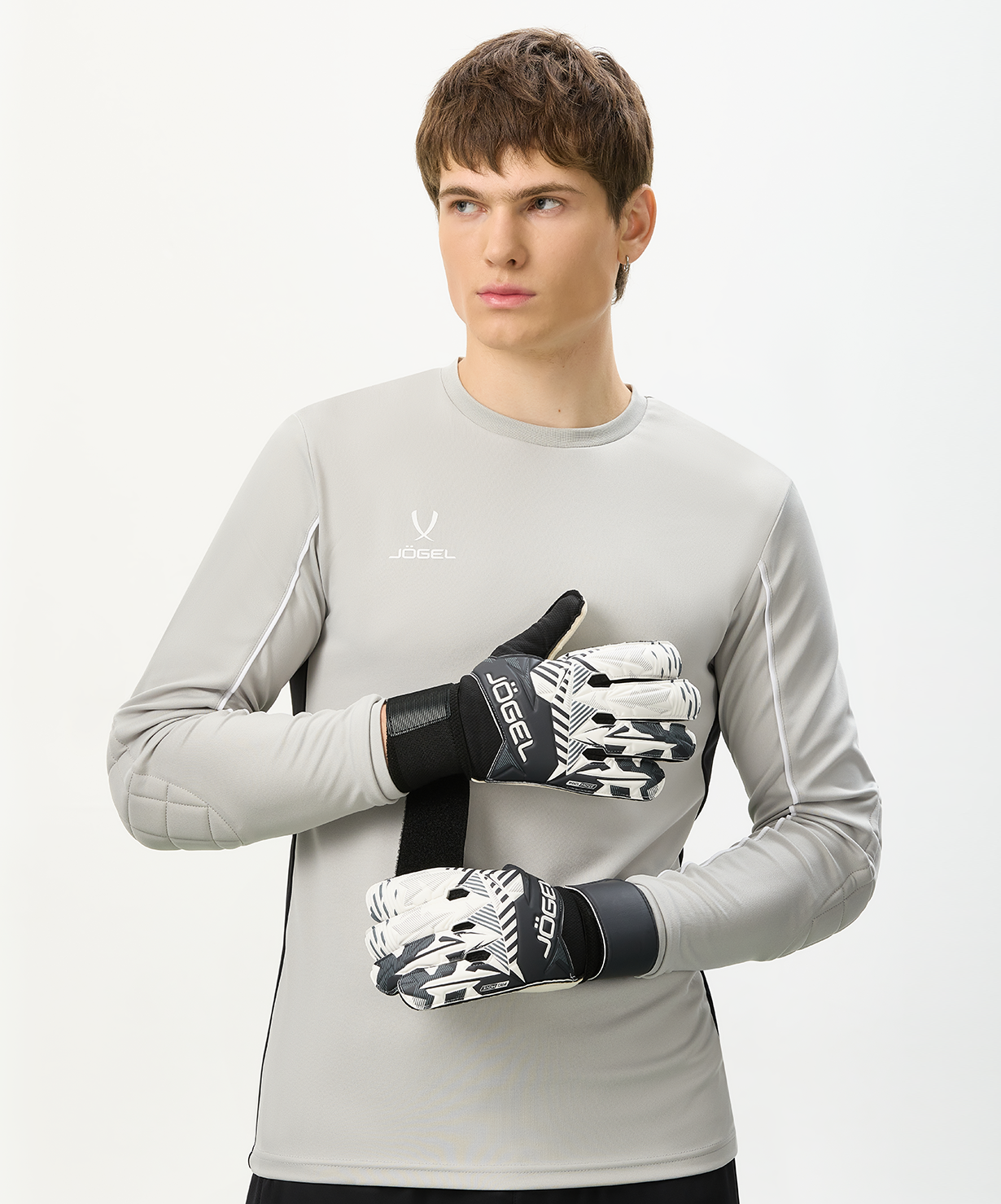 фото Перчатки вратарские Jögel Magnum BL3 Flat, белый Football-54 