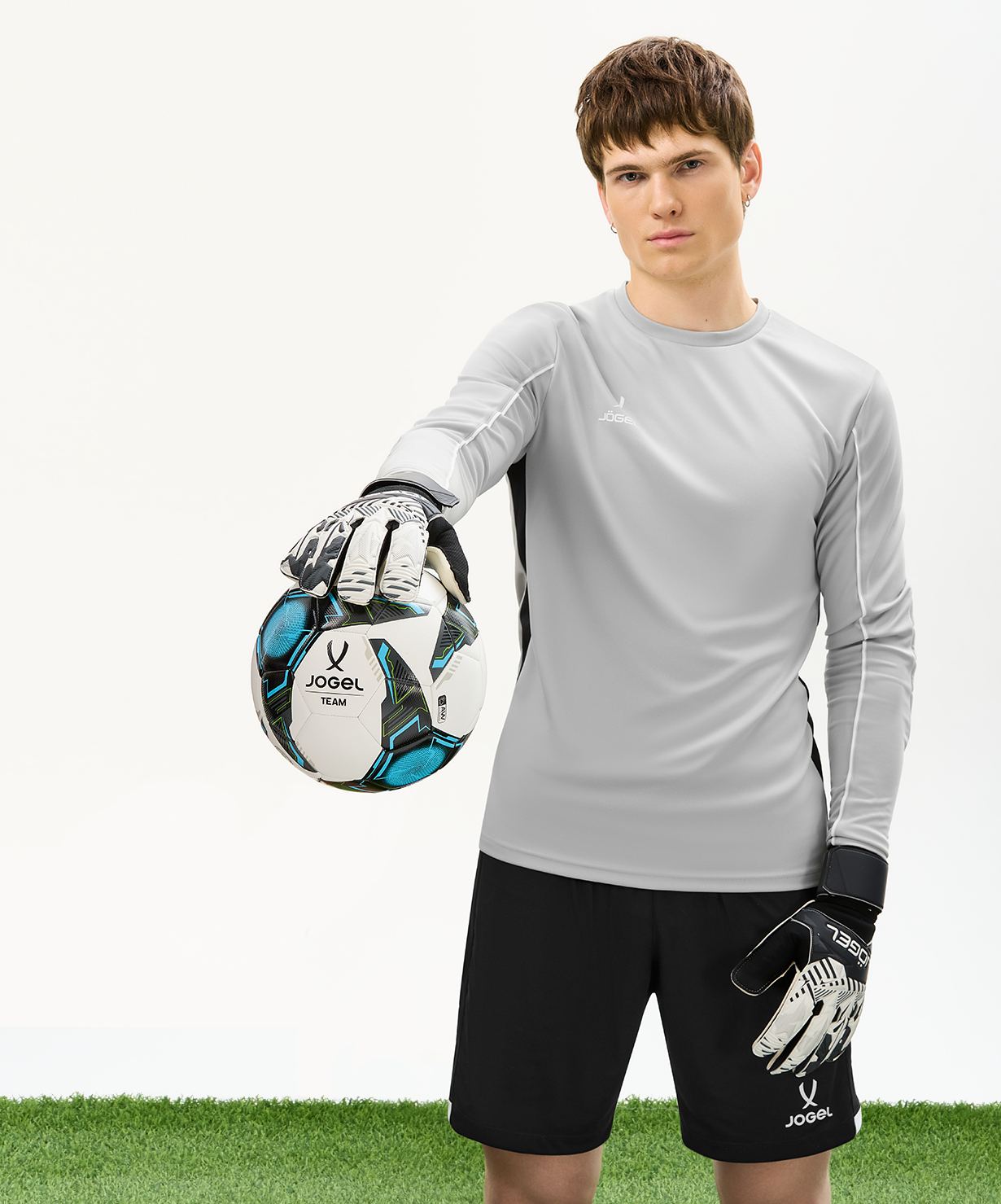 фото Перчатки вратарские Jögel Magnum BL3 Flat, белый Football-54 