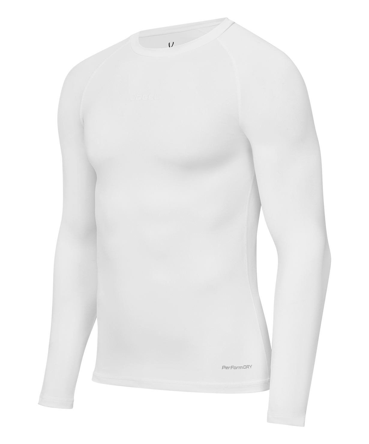 фото Jögel Футболка компрессионная с длинным рукавом PerFormDRY Baselayer LS Tee, белый Football-54 